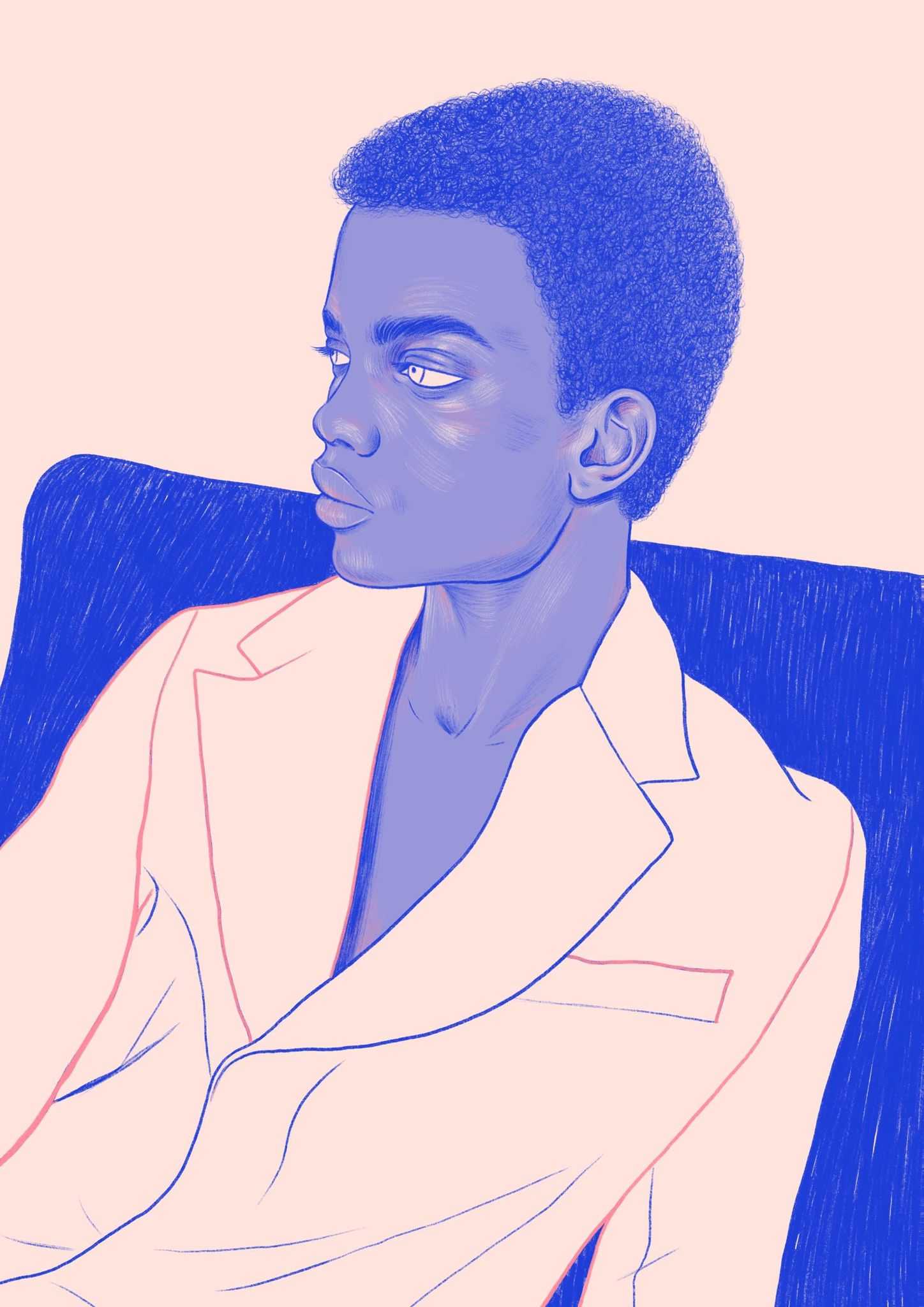 1 young man in pink